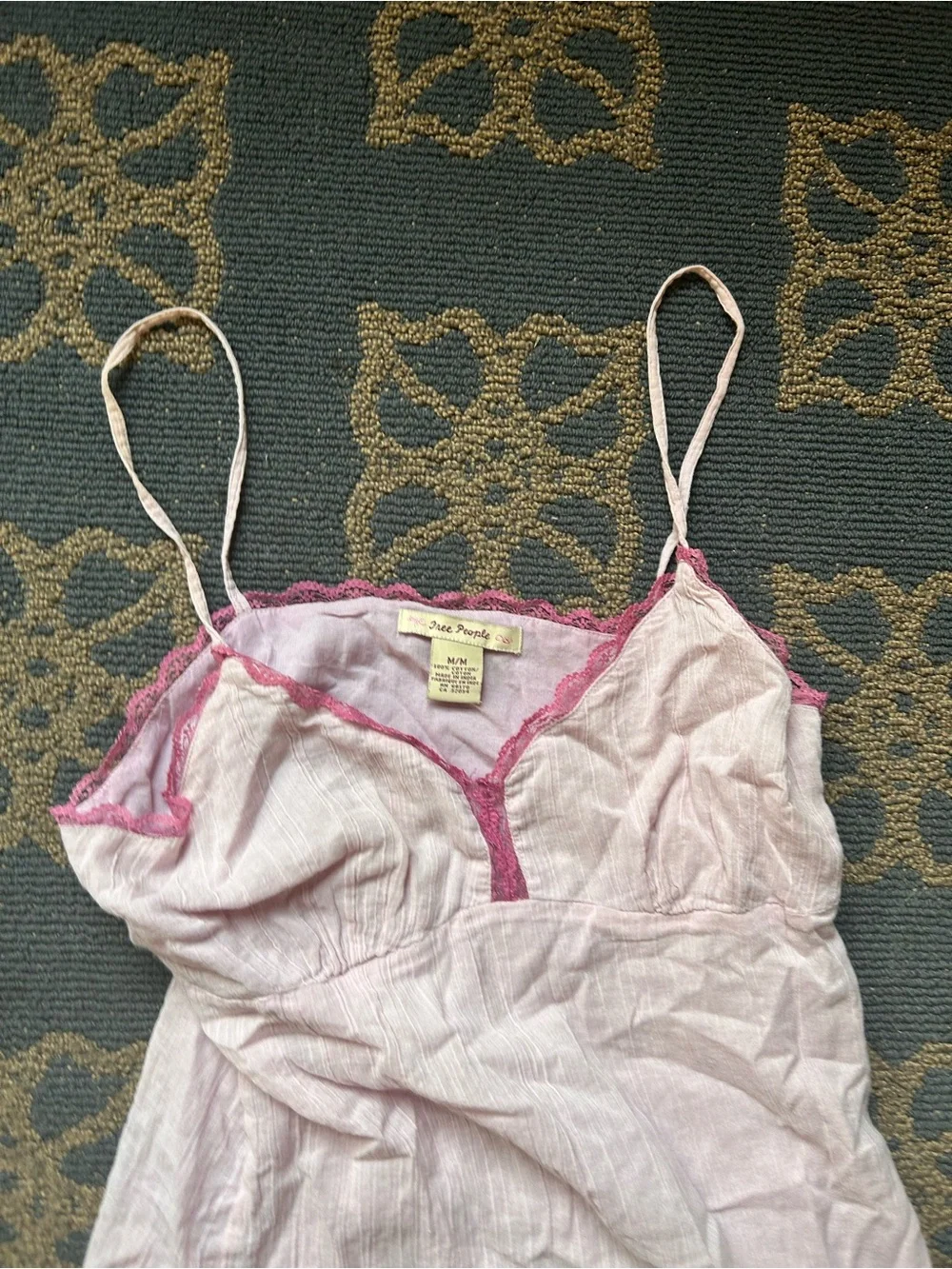 Free People Pale Pink Lace-Trim Slip Dress - Picture 5 of 11